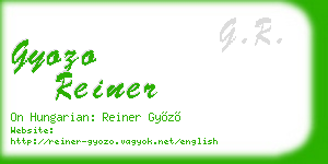 gyozo reiner business card